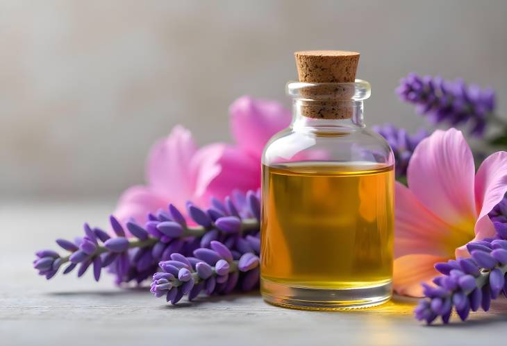 Floral Beauty Lavender Oil in Glass Bottle